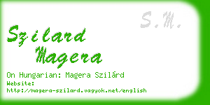 szilard magera business card